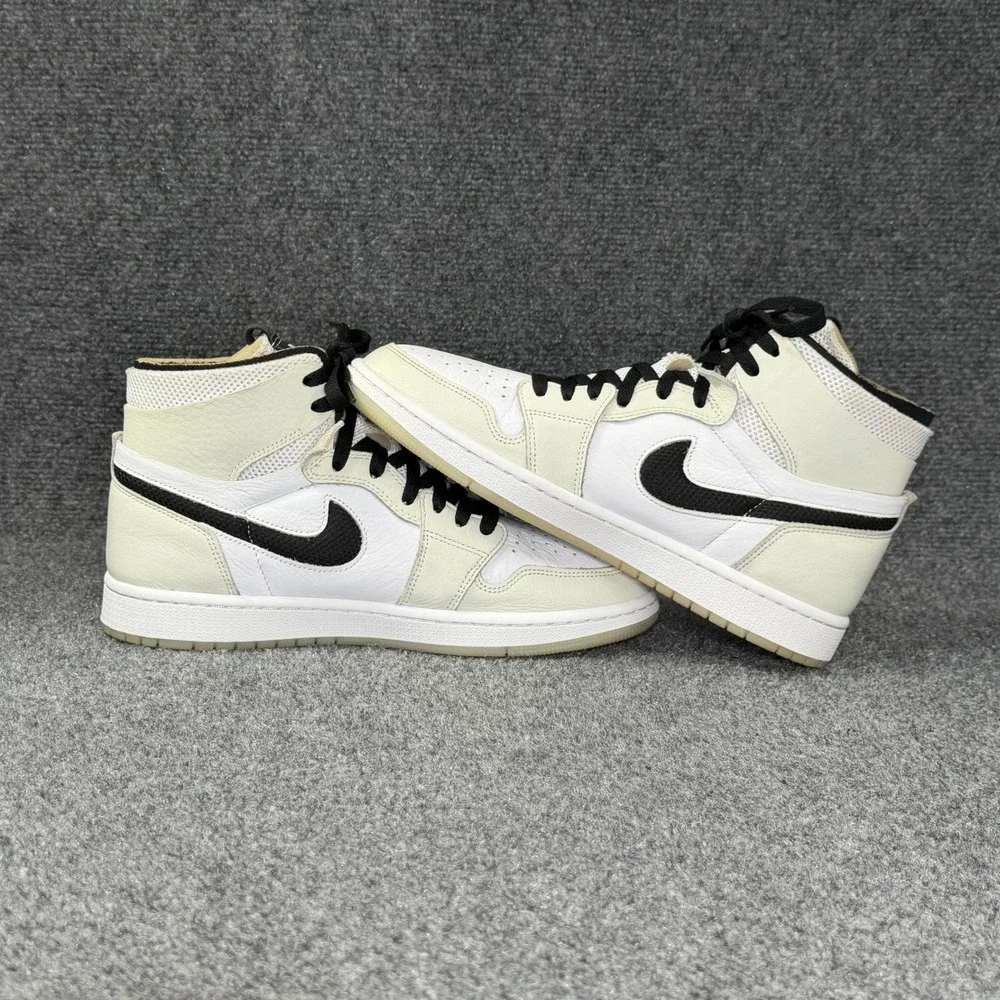 Jordan 1 High Zoom Air CMFT Shoes Women's 10 Sail White Black Athletic Sneakers